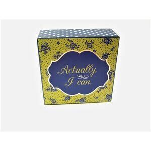 Motivational Wood Block Novelty Tabletop Shelf Student Desk Box Sign 5x5 inch